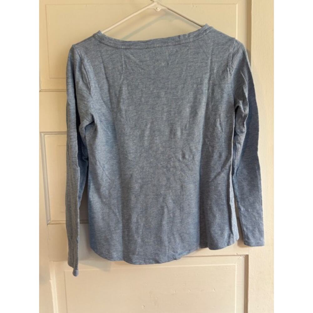 Talbots Petite‎ Small Long-sleeve T-shirt Heather Blue - Picture 3 of 4